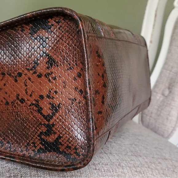 NWT Frye Melissa Satchel Snake Embossed Leather Crossbody - Picture 3 of 8